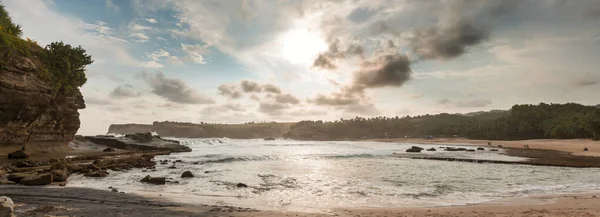 Stranden Klayar Indiska Oceanen Indonesien Java — Stockfoto