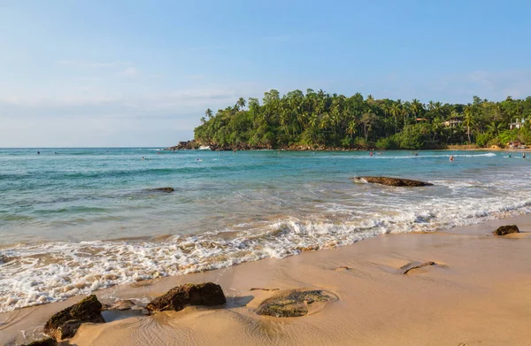 Spiaggia Tropicale Nello Sri Lanka Viaggi Vacanze Sfondo — Foto Stock