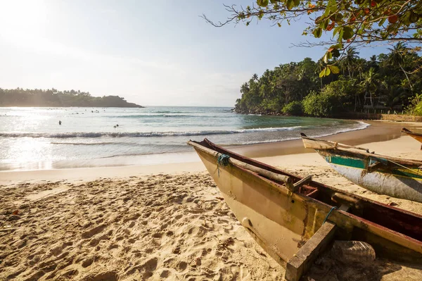 Spiaggia Tropicale Nello Sri Lanka Viaggi Vacanze Sfondo — Foto Stock