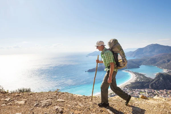 Krásné Přírodní Krajiny Tureckých Horách Lycijská Cesta Známá Mezi Turisty — Stock fotografie