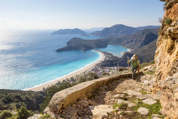 Krásné Přírodní Krajiny Tureckých Horách Lycijská Cesta Známá Mezi Turisty — Stock fotografie