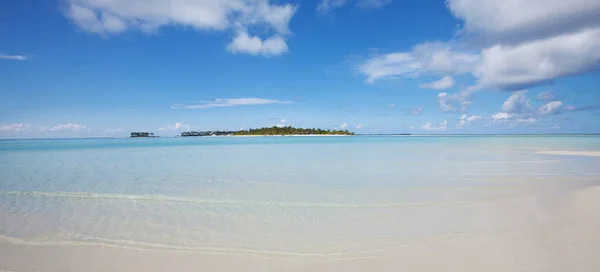 美丽的马尔代夫海滩 自然美丽的背景 — 图库照片