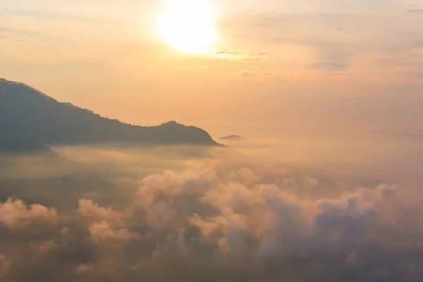 Belle Vue Dessus Des Nuages Montagne — Photo