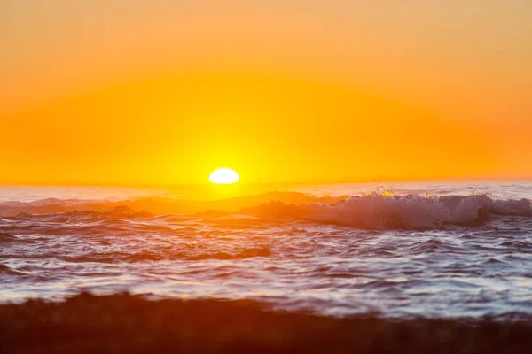 Malerisch Farbenfroher Sonnenuntergang Der Meeresküste Gut Für Tapeten Oder Hintergrundbild — Stockfoto