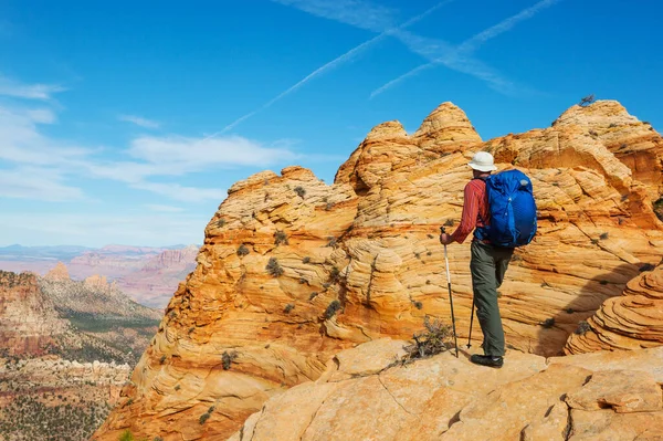 Escursione Sulle Montagne Dello Utah Escursioni Paesaggi Naturali Insoliti Forme — Foto Stock