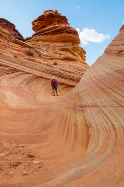 The Wave, Arizona, Vermillion Cliffs, Paria Canyon State Park, ABD. İnanılmaz doğal bir geçmiş.