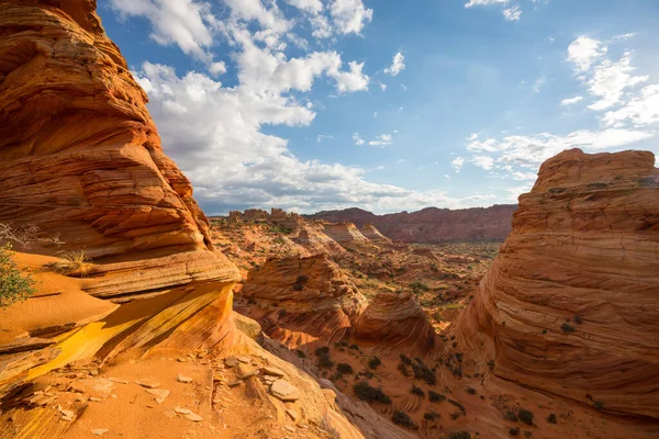 Formaciones Arenisca Utah Hermosos Paisajes Inusuales — Foto de Stock