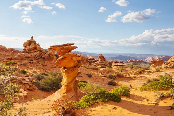 Formaciones Arenisca Utah Hermosos Paisajes Inusuales — Foto de Stock