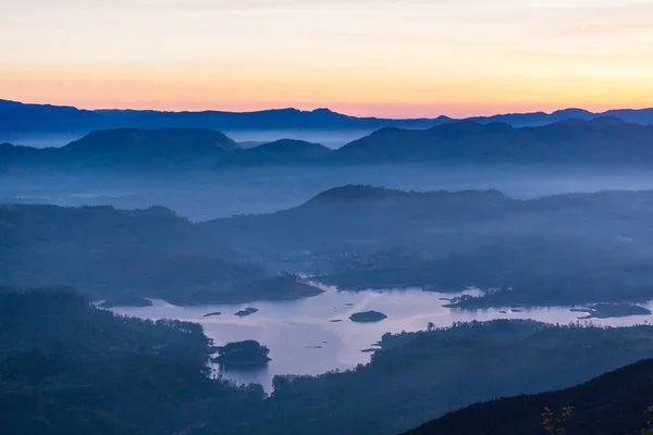 Bellissimi Paesaggi Naturali Verdi Nelle Montagne Dello Sri Lanka — Foto Stock