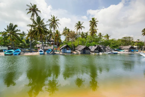 Villaggio Pescatori Nello Sri Lanka — Foto Stock