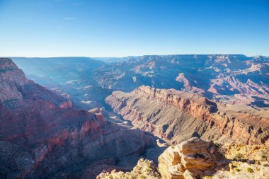 Büyük Kanyon 'un resimli manzaraları, Arizona, ABD. Güzel doğal arka plan. gün batımı özgürlüğü