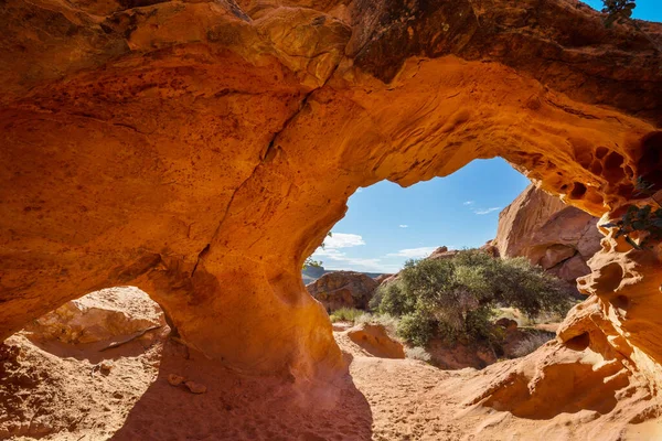 Utah, ABD 'de kumtaşı oluşumları. Güzel Alışılmadık manzaralar.
