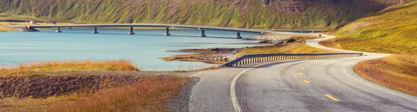 Strada Norvegia Montagne Nella Stagione Estiva — Foto Stock