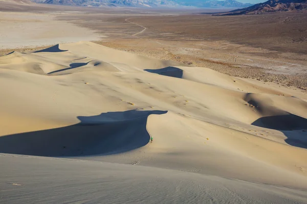 Kaliforniya Abd Deki Kum Tepeleri Güzel Doğa Manzaraları Gündoğumu Arka — Stok fotoğraf