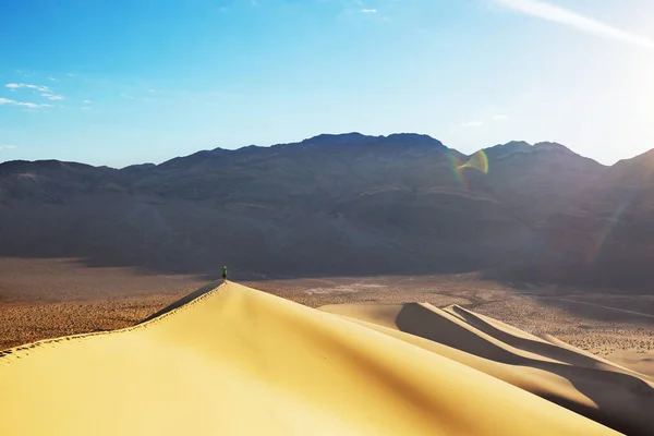 Sanddünen Kalifornien Usa Schöne Naturlandschaften Reisen Sonnenaufgang Hintergrund — Stockfoto