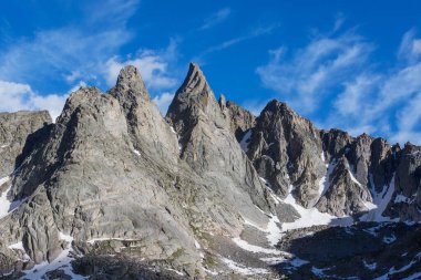 Hike in Wind River Range in Wyoming, USA. Summer season.