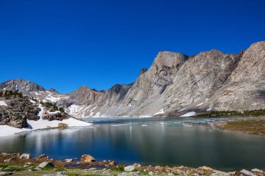 Hike in Wind River Range in Wyoming, USA. Summer season.