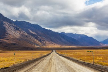 Dalton Highway in Alaska in the autumn season