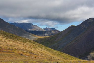 Mountains landscapes above Arctic circle along Dempster highway, Canada