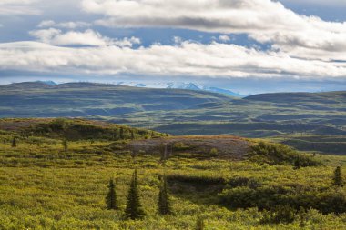 Mountains landscapes above Arctic circle along Dempster highway, Canada
