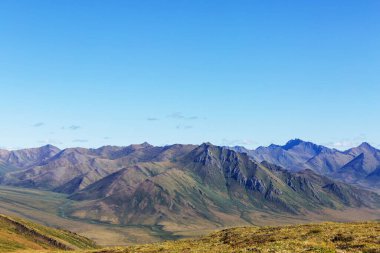 Tundra landscapes above Arctic circle along Dempster highway, Canada