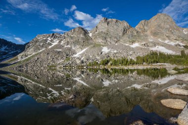 Hike in Wind River Range in Wyoming, USA. Summer season.
