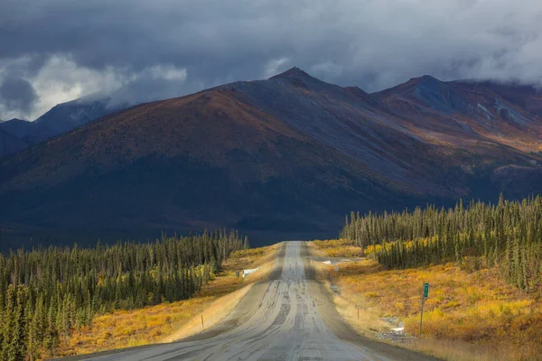 Tundra Landscapes Arctic Circle Autumn Season Beautiful Natural Background — 图库照片