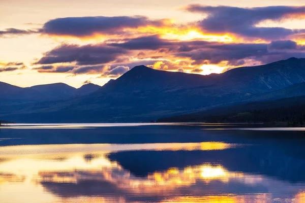 Сцена Заходу Сонця Озері Заході Літніх Природних Ландшафтів — стокове фото
