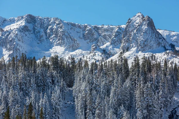 Montagne Innevate Nella Stagione Invernale — Foto Stock