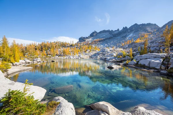 Hermosa Zona Salvaje Los Lagos Alpinos Washington — Foto de Stock