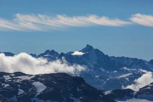 Vue Pittoresque Sur Montagne Dans Les Rocheuses Canadiennes Été — Photo