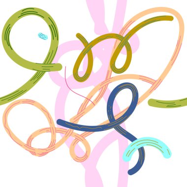 renkli vektör el çizimi