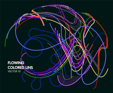 Dinamik çizgileri olan soyut bir arkaplan. Vektör illüstrasyonu