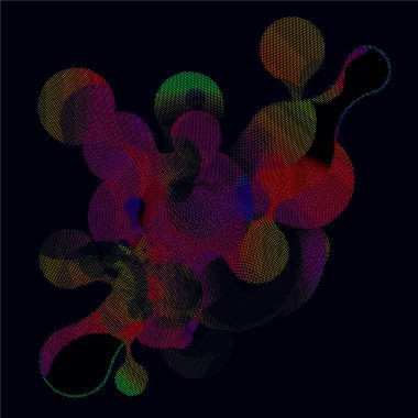 Renkli dairelere sahip soyut arkaplan