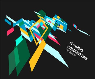 Geometrik şekilli soyut arkaplan. Vektör illüstrasyonu