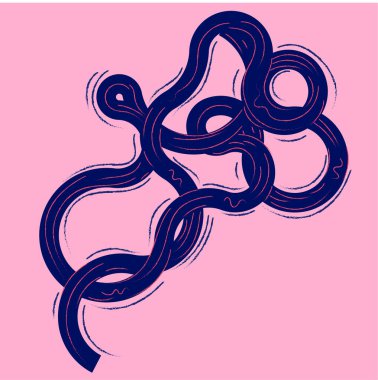 El çizimi karalama çizgileri olan soyut bir arkaplan. vektör illüstrasyonu