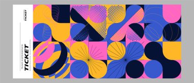 abstract geometric background with colorful elements. vector illustration