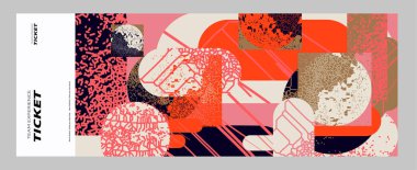 Geometrik elementlerle soyut arkaplan. vektör illüstrasyonu