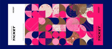 Renkli elementlerle soyut geometrik arkaplan. vektör illüstrasyonu