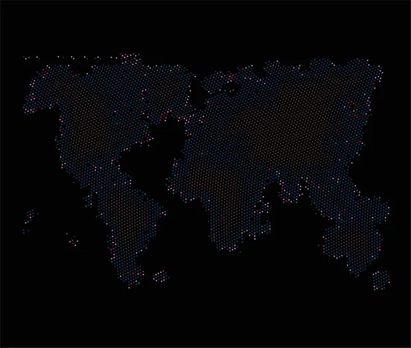 World Map Dots Vector — Stockvektor