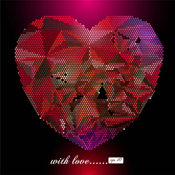 Fondo Abstracto Con Forma Corazón Ilustración Vectorial — Vector de stock