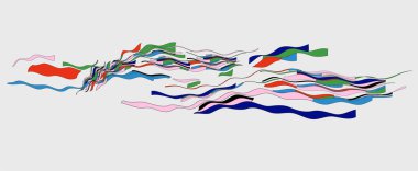 Dalgalı çizgiler ve noktalarla soyut arkaplan