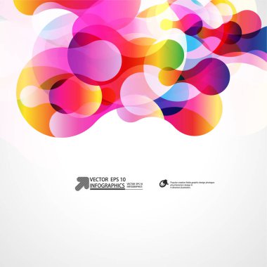 Çemberlerle soyut arkaplan ve metin için yer