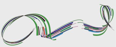 Çizgiler ve noktalarla soyut arkaplan