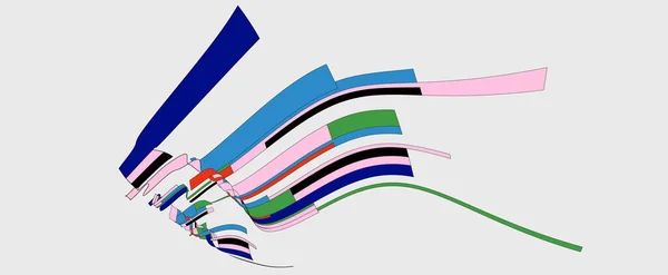 Abstrakter Hintergrund Mit Bunten Linien — Stockvektor