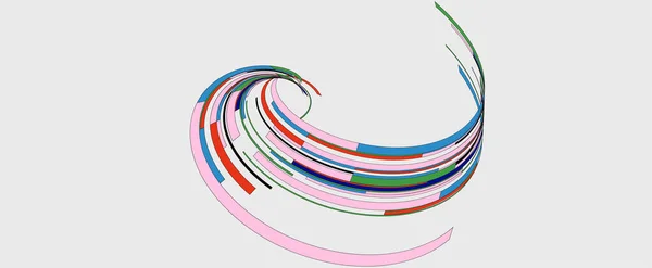 Abstract Swirl Lines Twirl Element Vector Illustration — Stockvektor