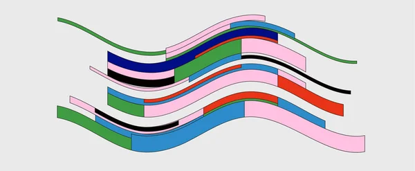 Abstracte Achtergrond Met Kleurrijke Lijnen Stockvector