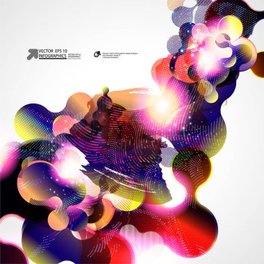 Renkli dairelere sahip soyut arkaplan