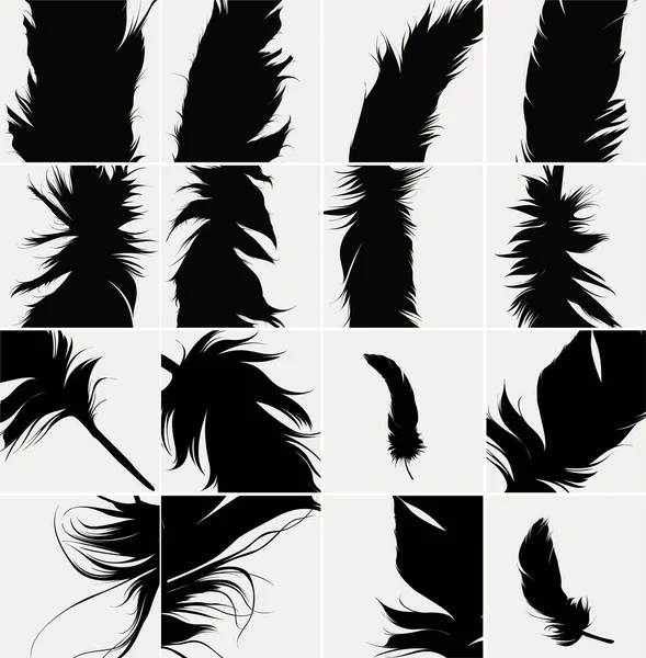 Feather Pattern White Background — Wektor stockowy