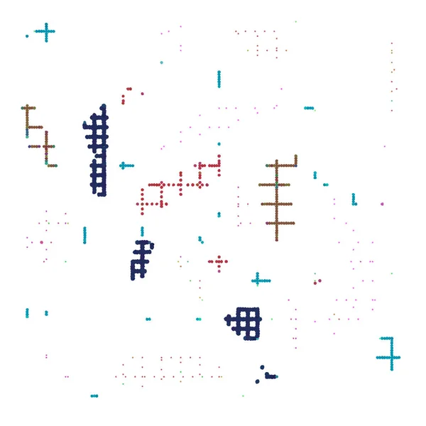 Muster Aus Blauen Und Weißen Punkten Abstrakter Hintergrund Vektorillustration — Stockvektor
